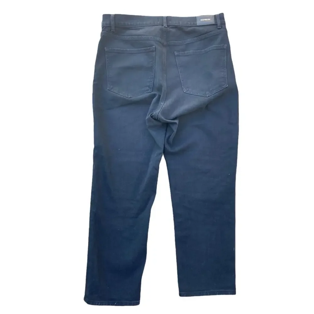 Express Super High Waisted Black Mom Jeans Size 12 - Picture 5 of 12